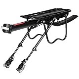 ZUIMENG Gepäckträger Mountainbike, Universal Fahrrad Gepäckträger Hinten Aluminiumlegierung, Schnellspanner Einstellbare Fahrradgepäckträger mit Schutzbleche Reflektor Für 24-29 Zoll MTB