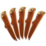 DECHOUS 5 Stück Messeretui aus Verschleißfestem Pu Leder Kompakter und Tragbarer Schneideschutz für Küchenmesser Praktische Schneidehüllen für Camping und Outdoor
