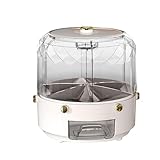 Müslibehälter Mit Drehmechanismus Und Großem Fassungsvermögen Trockenvorräte, Praktischer 360° Reisspender Mit Mehrfachfachsystem | Robuste Aufbewahrungslösung Für Küche Haushalt Lebensmittelorgan