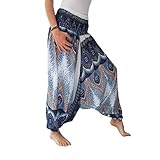 Mienloco Aladinhose Pumphose Yoga Damen Herren Sommer (Standard, A11)
