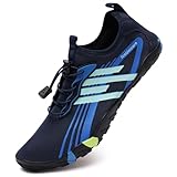 IceUnicorn Wasserschuhe Damen Badeschuhe Schwimmschuhe Strandschuhe Unisex Herren Bequem Modisch Bunt(Nary,43EU)