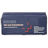 Holthaus Medical mini Verbandtasche fürs Auto, KFZ Verbandskasten Notfall Erste-Hilfe, 22x8,5x8cm, blau