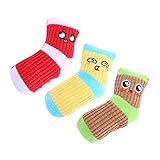 BESPORTBLE Kauspielzeug für Hunde, mit Quietschelementen, Plüschsocken, für Haustiere, 3 Stück
