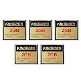 KINGDATA Industrielle kompakte Flash-Speicherkarte, 2 GB, FAT16, Typ I, für industrielle Geräte, Vintage-Digitalkameras, 5 Stück