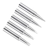 CoCud Lötspitzen, 4x41mm 0.8D+1.2D+1.6D+2.4D+3.2D, Feine Lötspitzen Ersatz für Lötkolben Lötstation - (Anwendungen: für Lötkolben Lötstation), 5 Stück
