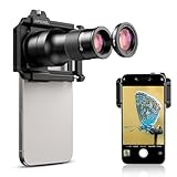 APEXEL 2-in-1 Ultra HD 6X-Teleobjektiv und 150-mm-Makroobjektiv mit Universalclip, Professionelles Handy-Objektiv-Set, Geeignet für die Meisten Smartphones