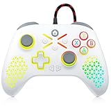 Lapezei Erfordert manuelles Upgrade: Kabelgebundener Controller für Xbox One Controller für Xbox One X/S,Serie X/S/PC Windows 7/8/10/11, Android, iOS, mit Blitzstreifen/3,5-mm-Klinkenstecker mit