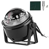 12V LED Digital Marine Kompass, Sea Marine Electronic Digital Compas mit Nachtleuchten, Navigation Elektronischer Kompass Kugelkompass für Marine Boot Auto