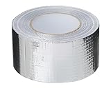 PROFIVENT.DE VERSTÄRKTES ALUMINIUMBAND Hitzebeständiges Wasserdichtes Alu Klebeband zum Reparieren von Metalloberflächen Dampfsperre Klebeband netzverstärkt Belüftung Isolierung (48mm/45m)