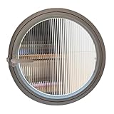 Fenster Eingelassenes Rundes Metallfenster Mit Gehärtetem Glas, 360 ° Drehbares Mittelachsenfenster Mit Griff, Geeignet Für Die Dekoration Von Badezimmern, Küchen Und Wohnzimmern(White,60 cm/23.6 in)