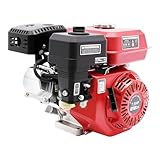 WFIETN - 7,5 PS 4 Takt Benzinmotor, 4000 W Einzylindermotor, 3600 U/min Go-Kart Generator, Benzin Standmotor, 212 cm³ Hubraum, Kartmotor Industriemotor für Wasserpumpen, Vibratoren, Motoren, Rot