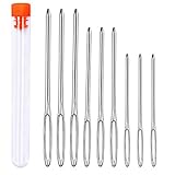 9 Stücke Nähen Nadeln Set, 3 Größen Große Augen Nadeln, Leder Nähen Nadeln Set stoß nadel garn nadeln nadel stricken nadel, große nähen nadel für hand nähen leder handwerk