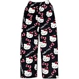 𝐇𝐞𝐥𝐥𝐨 𝐊ἰ𝐭𝐭𝐲 Pyjama Hose Kinder - Schlafhose Mädchen Pyjamahose Lang Flanell Weich Kawaii Pyjamas Anime Warm und Bequem Schlafanzughose Casual Winter Schlafanzug Weihnachts Geschenk
