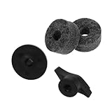 VICASKY 2St Becken-Filz-Pads schlagzeug zubehör Kunststoff Ärmel Kunststoffschraube Rutschfeste Beckenauflage Beckenständer Zubehör stummes Becken Trommelbecken Beckenfilze Plastik Black