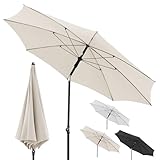 Doppler Sonnenschirm für den Garten Rethink 200cm in Natur - Runder Sonnenschirm für Balkon & Terrasse - Nachhaltiger Schirm aus 100% recyceltem Polyestergewebe - Balkonsonnenschirm mit Hülle