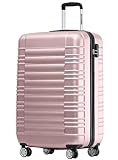 TRVLMORE Koffer & Trolleys - Handgepäck Koffer - Reisekoffer Mit Rollen - Handgepäck Trolley 55x40x20, Hartschalenkoffer Klein, Koffer Handgepäck 55x40x20 Leicht, Trolley Handgepäck, Luggage, Rosa