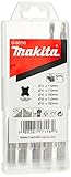 Makita D-00795 Bohrer-Set für Mauerwerk, 5-teilig, SDS-Plus Standmak 5 x 110, 6 x 110, 6 x 160, 8 x 110, 8 x 160 mm