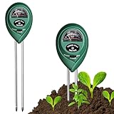 Taufe Bodentester 3 in 1,Boden PH-Messer,Feuchtigkeitsmessgerät Pflanzen,PH Bodentest Messgerät,mit PH/Feuchtigkeit/Luftfeuchtigkeit/Licht,Bodenmessgeräte,für Gartenarbeit,Rasen,und Outdoor-Pflanz