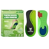 Orthopädische Einlegesohlen 3/4-Länge, Fußgewölbestütze Schuheinlage für Plantarfasziitis und Plattfuß, Fersensporn Einlagen, Dual-Dämpfendes Pads-Design, Komfort Einlegesohlen für Herren und Damen-S