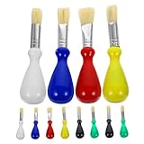 Hemobllo 12 Stück Teiliges Pinsel mit Ergonomischem Griff Borsten aus Schweineborste Vielseitig Einsetzbar für Öl Aquarell und Wasserfarben Robust und Langlebig für Kreative Malprojekte