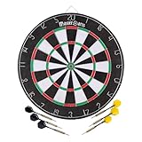 MasterArts Dartscheibe Set – Dartboard 45 cm – mit 6 Dartpfeile – Beidseitig Bespielbar – mit Aufhängehaken – Spaß für Zuhause und Gaststätte