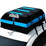 SNDMOR Dachboxen,21 Kubikfuß wasserdichtes Dachgepäck, Dachgepäcktransporttasche,passend für alle Fahrzeuge mit/ohne Gepäckträger, inklusive Antirutschmatte + 6 Verstärkungsgurte + 6 Türhaken