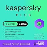Kaspersky Plus Internet Security 2025 | 3 Geräte | 2 Jahre | Anti-Phishing und Firewall | Unbegrenzter VPN | Passwort-Manager | Online-Banking Schutz | PC/Mac/Mobile | Aktivierungscode per Email