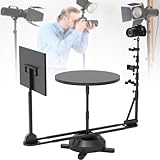 Drehbarer Kameraschieber für 360 Panorama-Fotografie, manuell drehender Foto-Video-Kabinen-Drehteller mit 50 kg Tragfähigkeit, ideal für Produktfotografie und Videoaufnahmen
