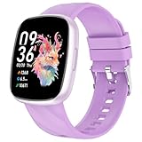 CATGIFF Smartwatch Kinder, Fitness Tracker 100+ Sportmodi, 1.75' Fitnessuhr mit Schrittzähler, Pulsmesser SpO2 Stress Schlafmonitor, Wecker, Kinder Geschenke für Jungen Mädchen 5-16 Jahren (Lila)