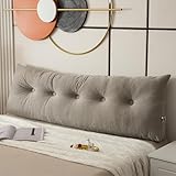 Xalteafe Keilkissen Bett Großes Rückenkissen,Bett Kopfteil Bequemes Lesekissen,Hoches Dickes Rückenkissen,mit praktischem Seitenfach,für Bett und Sofa 2 in 1 Rückenlehne und Kopfkissen