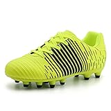 JABASIC Kinder Draussen Fußballschuhe Jungen Mädchen Sportliche Fußballschuhe (34EU,Limette)