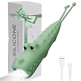 LOVERUIS Aufladbar Taschenlampe Silizium, Dimmbar taschenlampe, Stroboskop-Taschenlampe, Wiederaufladbare Geschenk (Torch Crocodile)