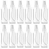 ClcIosis 12 Stück 50ml Sprühflasche Klein, Leere Sprühflaschen Zum Befüllen, Transparent Mini Sprühflasche Geeignet für Reise Füllung Parfüm, Körperpflege Reinigungsmittel etc