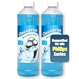 Cleanerist | 2x 1 Liter Scherkopfreiniger Nachfüllflüssigkeit für Philips Quick Clean Kartuschen (z.B. Series 3/5/7/9000) – Ersatz zum Nachfüllen von 20 Reinigungskartuschen (CC13/CC16) für Station