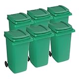 OSALADI 6 Stück Multifunktionaler Stifthalter klein Schreibtisch-Organizer Mülleimer mit drinnen Form mülltonnenbox Mülldose für Zuhause Schreibtisch Mülleimer pp Green