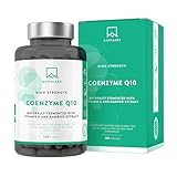 Coenzyme Q10 280mg | Hochdosiert, natürlich fermentiert mit Vitamin E und Bambusextrakt - 120 Kapseln