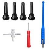 7 Stück Reifenventil Werkzeug Set, Ventilentferner & Reparatur Kit, TR414 Ventilwerkzeug, Autoventil Ausdreher & Ventileinzieher, für Auto, Motorrad, Fahrrad