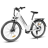 SAMEBIKE 27.5 Zoll E-Bike Elektrofahrrad für Herren Damen Fat Tire E-Mountainbike,36V15AH E Fahrrad Trekking/City Pedelec für Damen und Herren (RS-A01-PRO) (weiß)