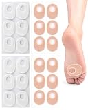 FUGLUS 24-Stück Hühneraugen Druckschutzringe,Fußpflege Hühneraugenpflaster,Hühneraugen- und Hornhaut Puffer,Druckstellen Pflaster Füße,Hühneraugen Hühneraugenringe für Blasen Hornhaut Fuß Hautton