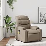 Xichuzi Massagesessel Cappuccino-Braun Kunstleder, Relaxsessel, Fernsehsessel, Kinosessel, Stillsessel - 374146