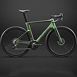 BEDOIN Kohlefaser Rennrad Für Herren 16/24-Gang Ultraleichtes Rennfahrrad Mit Tiefenlenkern Hochgeschwindigkeits-Schaltung Für Erwachsene Schüler 165-180CM/24SPEED