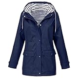 Generisch Regenjacke Damen Wasserdicht Winddichter Übergangsjacke Atmungsaktiv Softshelljacke Mit Kapuze Fahrradjacke Regencape Regenjacken Outdoorjacke Fahrrad Funktionsjacke Outdoor Sportjacke