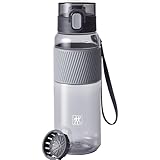 ZWILLING Trinkflasche BPA-frei, Wasserflasche für Fitness, Freizeit und Büro, Sportflasche aus Tritan, Grau, 680 ml