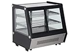 METRO Professional Tisch-Kühlvitrine GCV1130BF, 70.2 x 56.8 x 68.6 cm, 102 L, silber / schwarz