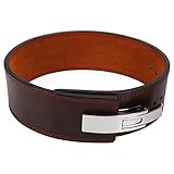 Bodybuilding-Kniebeugengürtel, Leder-Taillenstütze, Fitness-Trainingsgürtel, Gewichthebergürtel aus echtem Leder mit verstellbarer Schnalle, für Kreuzheben, Klimmzug, Rudern, (Braun)
