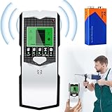 Leitungssucher Ortungsgerät: 5-in-1 Wandscanner Detektor Multifunktionaler Stud Finder mit LCD-Display&Alarm Metalldetektor Leitungssucher AC-Stromleitung zum Auffinden Stromleitungen Holzbalken