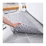 rutschfeste Badewannen-Duschmatten in Kieselform, maschinenwaschbar, Badewannenmatte mit Abflusslöchern, Saugnäpfen for Badezimmer Für Badewannen(Grey,70x36cm)