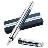 Pelikan Füllhalter Pura® P40 Petrol mit Wunschgravur | Aluminium | Personalisierte Geschenkobox als Geschenk & Symbole gravierbar PS137-1Box2