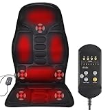 Kensbro Massagesitzauflage mit Wärme und Vibration, Massageauflage Nacken, Schulter und Rücken, Massagesessel, Sitzkissen zur Entspannung im Büro und Zuhause, Rückenmassagegerät für Männer, Frauen