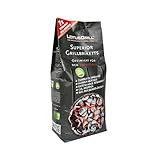 LotusGrill Superior BBQ-Briketts aus Buchenholzkohle 3KG Pack - CO2 neutral, zündet schnell, Lange Brenndauer, aus Buchenholzkohle (bis zu 3 Stunden Grill spaß)